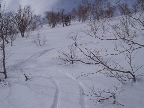 燕岳 合戦尾根 山スキー